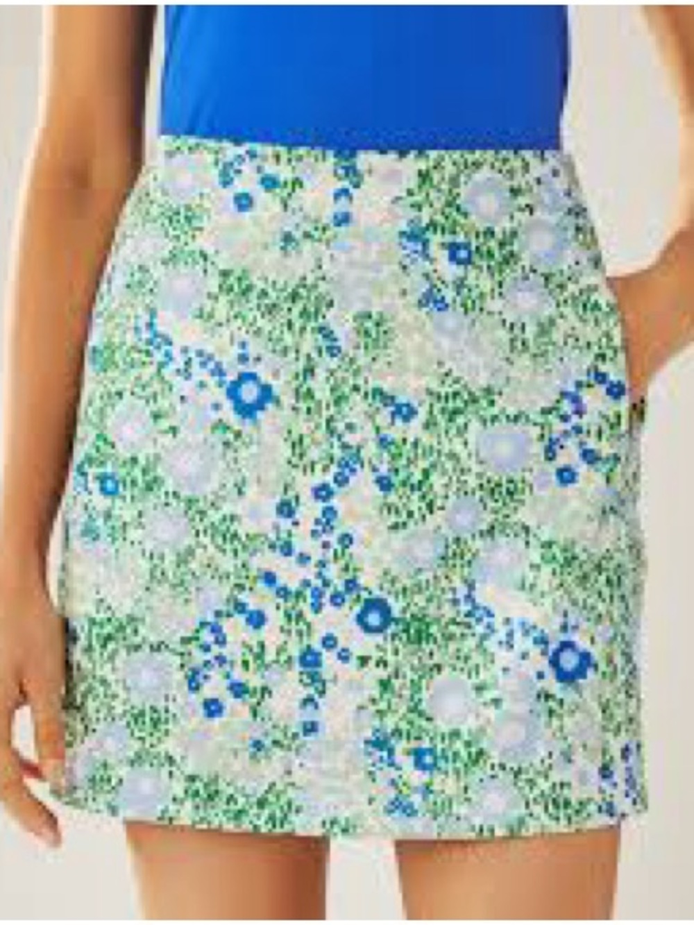 Tory Sport Golf Tennis Floral Garden Tech Knit Mini Skirt M NWOT